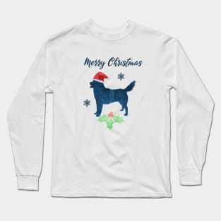 Merry Christmas Husky Art Long Sleeve T-Shirt